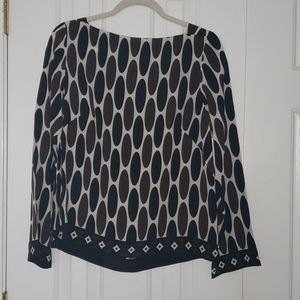 Michael Kors Blouse - Long Sleeve - Black/Brown
